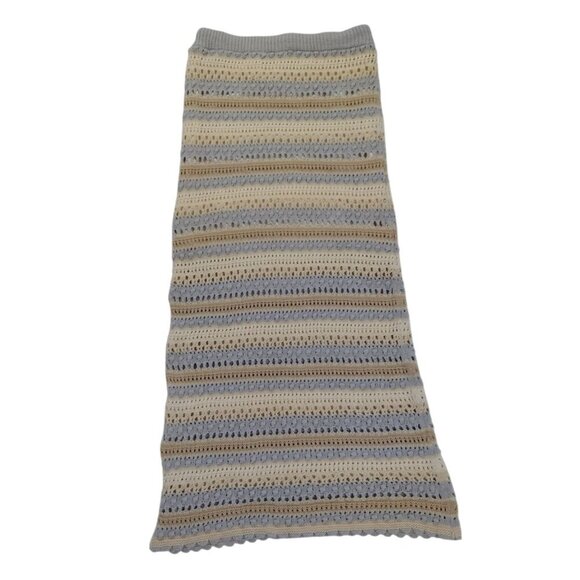 Jessica Simpson Womens Crochet Maxi Skirt With Drawstring Waist Stripes Size XS. - Picture 2 of 7